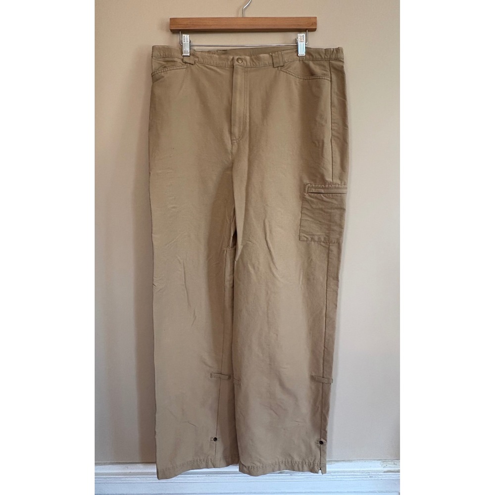 Orvis‎ Cargo Pants Women Size 16 Beige Nylon Straight leg Outdoor Hiking Travel
